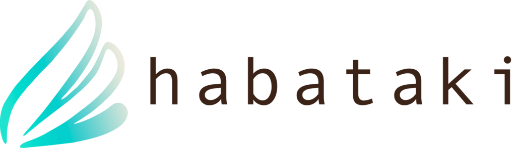 文字付きhabatakiロゴ